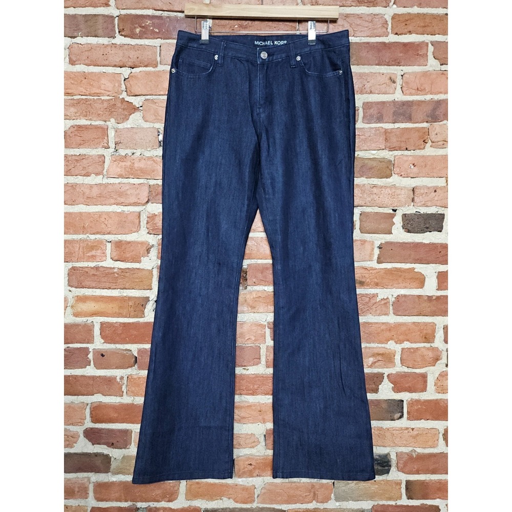 Michael Kors Jeans Womens Size 8 Blue Denim Bootcut Flat Front Stretch